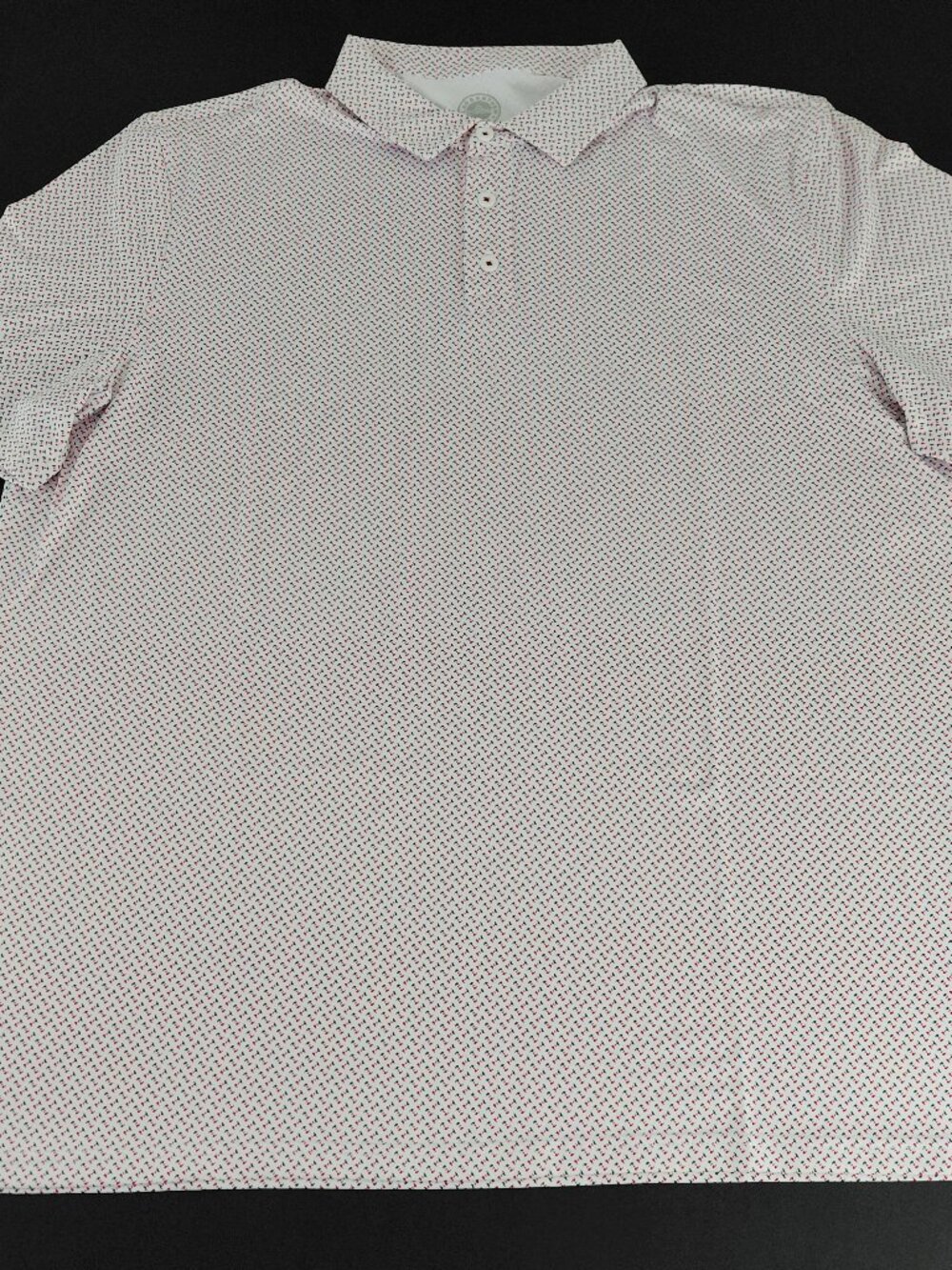 Flag & Anthem Madeflex Short Sleeve Golf Polo Shirt Men's XL White Combo Print